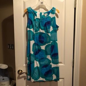 Green/Turquoise/White Dress